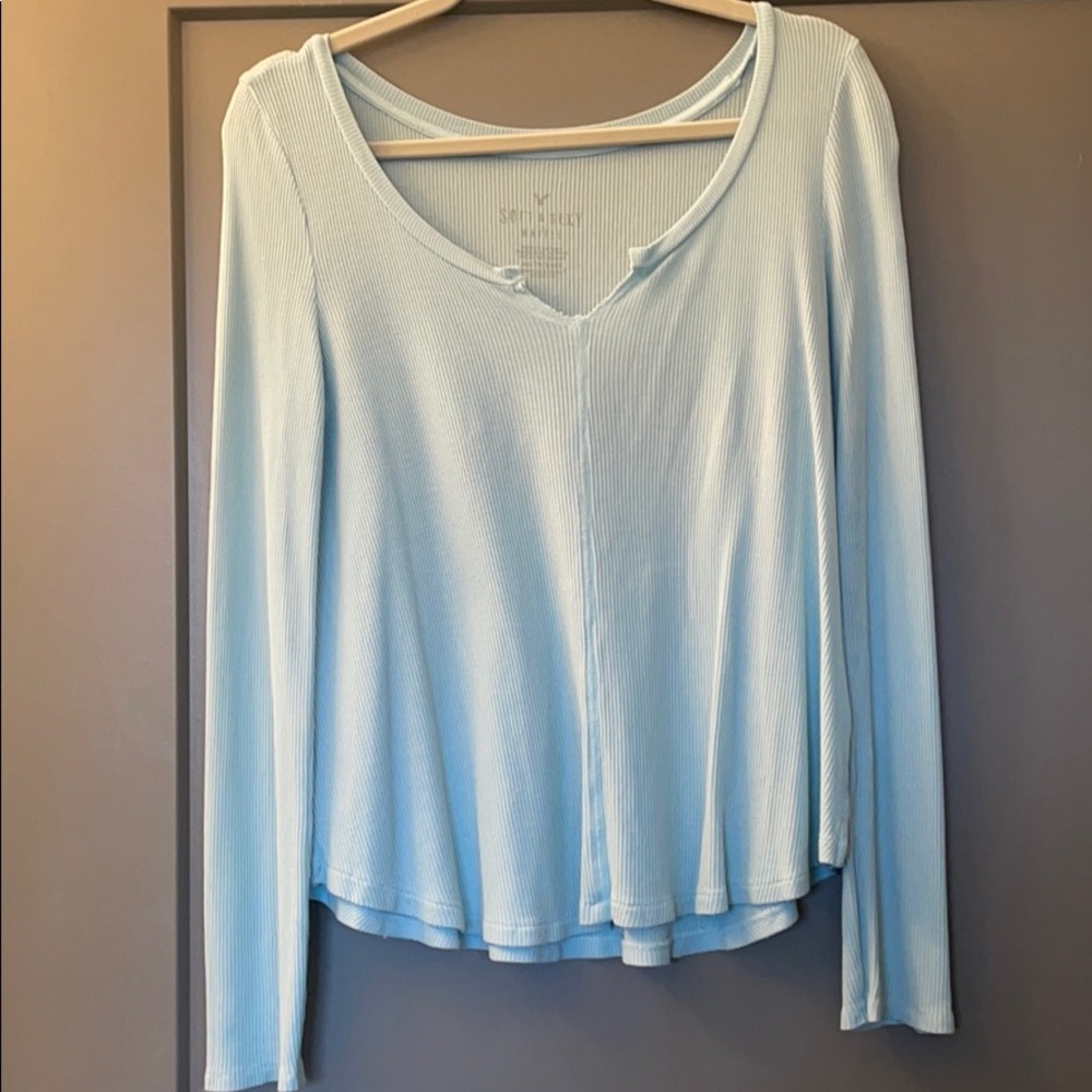 Long sleeve waffle T-shirt